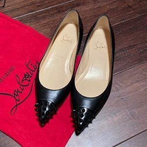 Louboutin Spiked toe flats